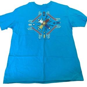Vintage 1989 Great Star Chant Navajo Sand Painting Design Tee Mens Southwestern